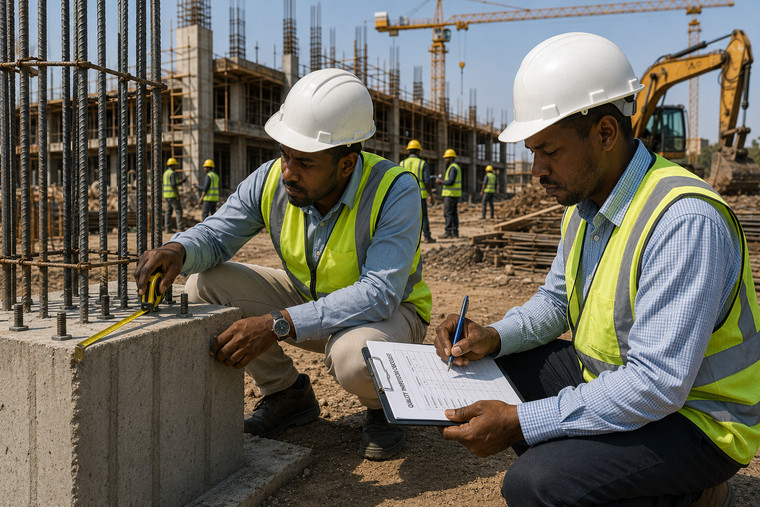 AEW quality inspection on site
